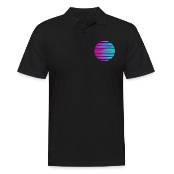 Kreis Farbverlauf Hintergrund Vorlage Symbol cool - Männer Poloshirt - Schwarz - Vorne - Kai (181cm)