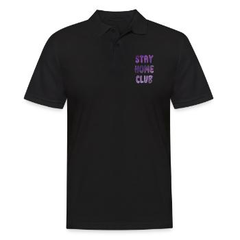 Stay Home Club - Männer Poloshirt - Schwarz - Vorne - Kai (181cm)