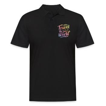 World Travel Travel Vacation - Polo Homme - noir - Devant - Kai (181cm)