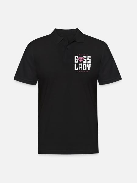 Boss lady boss - Herre poloshirt - sort