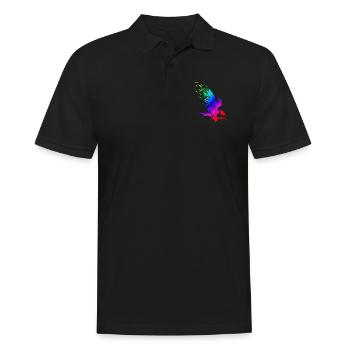 Eagle | Modèle sauvage de chasseur d'attaque d'oiseau de proie - Polo Homme - noir - Devant - Kai (181cm)