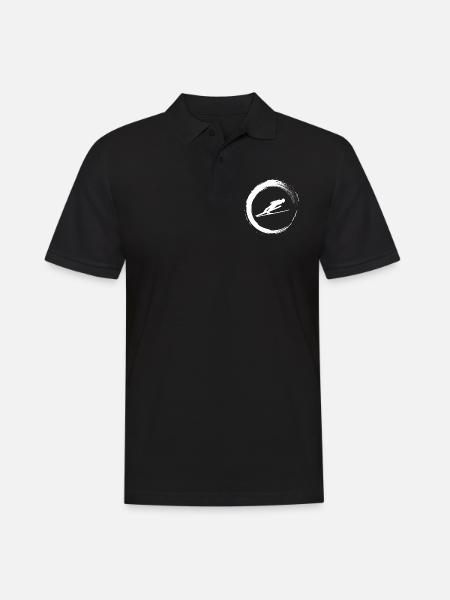 Ski jumping - Men's Polo Shirt - black