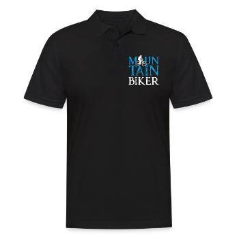 Mountain bikers - Men's Polo Shirt - black - Front - Kai (181cm)