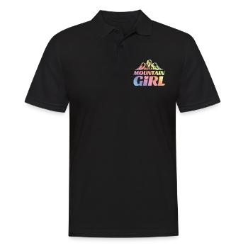 Montagne fille de montagne coeur - Polo Homme - noir - Devant - Kai (181cm)