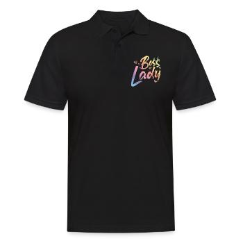 Boss Lady - Männer Poloshirt - Schwarz - Vorne - Kai (181cm)