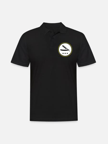 Barber razor blade - Men's Polo Shirt - black