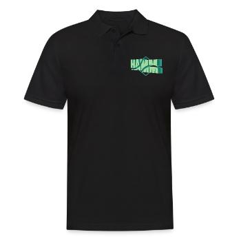 Hamm Deutschland Stadt 3D Schrift Skyline - Männer Poloshirt - Schwarz - Vorne - Kai (181cm)