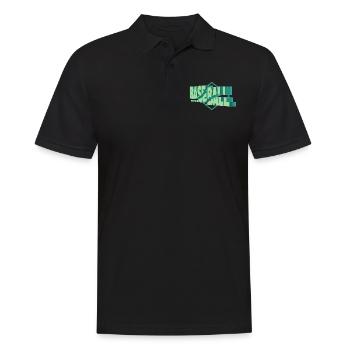 Baseball 3D Schrift Baseballer Spieler Fan Sport - Männer Poloshirt - Schwarz - Vorne - Kai (181cm)