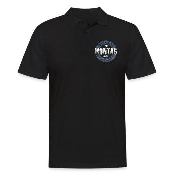 Zu kalt zu früh zu Montag Geschenk - Männer Poloshirt - Schwarz - Vorne - Kai (181cm)