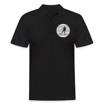 Biathlon - Männer Poloshirt - Schwarz - Vorne - Kai (181cm)