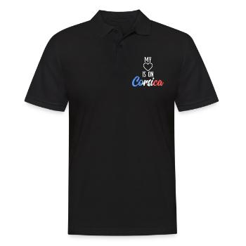 Ich liebe Korsika - Männer Poloshirt - Schwarz - Vorne - Kai (181cm)