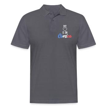 Ich liebe Korsika - Männer Poloshirt - Anthrazit - Vorne - Nico (186cm)