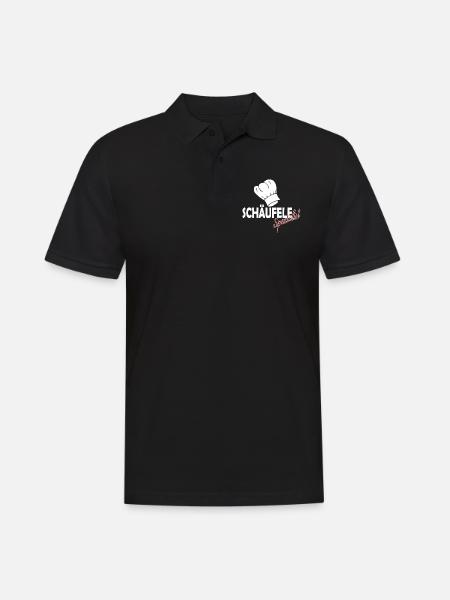 Schäufele - Männer Poloshirt - Schwarz