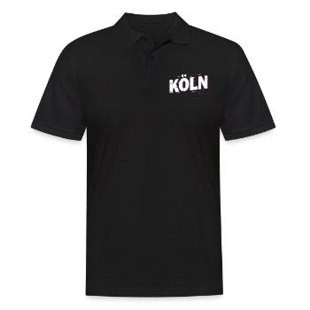 Cologne Allemagne City Font Accueil Amour - Polo Homme - noir - Devant - Kai (181cm)