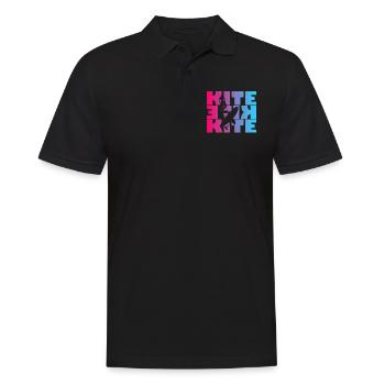 Kite - Men's Polo Shirt - black - Front - Kai (181cm)