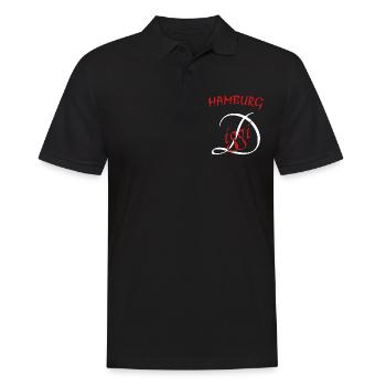 Hamburg - Männer Poloshirt - Schwarz - Vorne - Kai (181cm)