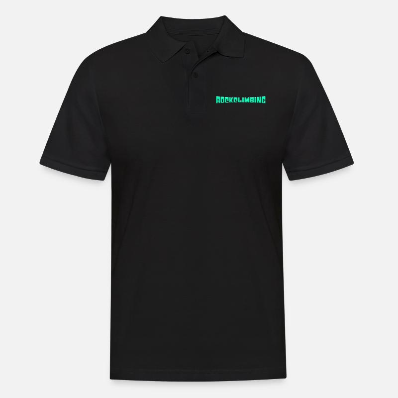 Bergsteigen - Männer Poloshirt - Schwarz