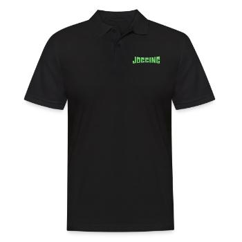 joggen - Männer Poloshirt - Schwarz - Vorne - Kai (181cm)