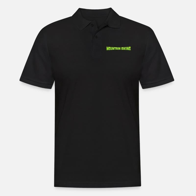 Mountain biking - Männer Poloshirt - Schwarz