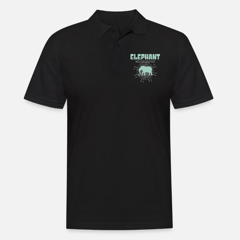 elephant whisperer - Männer Poloshirt - Schwarz