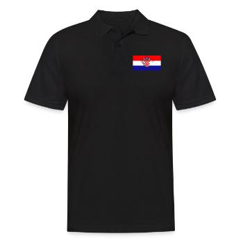 Drapeau de la Croatie - Polo Homme - noir - Devant - Kai (181cm)
