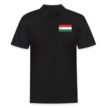 Drapeau de la Hongrie - Polo Homme - noir - Devant - Kai (181cm)