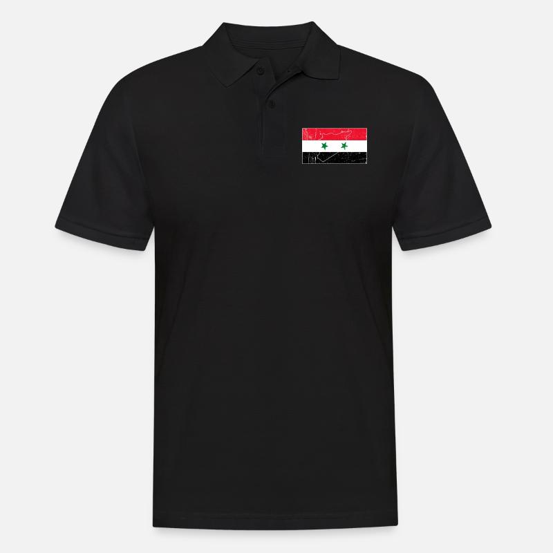 Irak Flagge - Männer Poloshirt - Schwarz