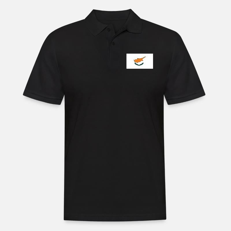 Zypern Flagge - Männer Poloshirt - Schwarz