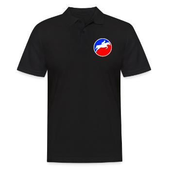 Pferde Reiten Logo - Männer Poloshirt - Schwarz - Vorne - Kai (181cm)
