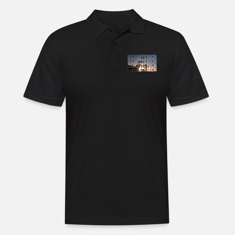 bergsteigen - Männer Poloshirt - Schwarz