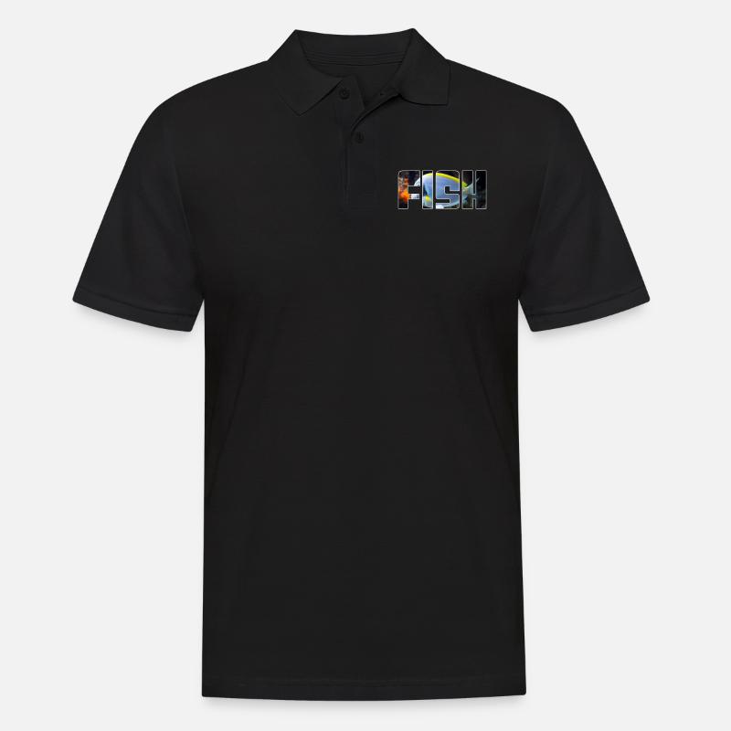 Fisch - Männer Poloshirt - Schwarz