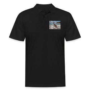 Känguru - Männer Poloshirt - Schwarz - Vorne - Kai (181cm)