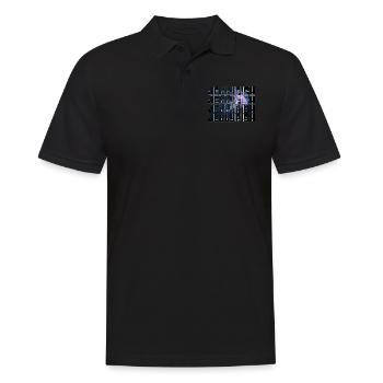 Qualle - Männer Poloshirt - Schwarz - Vorne - Kai (181cm)