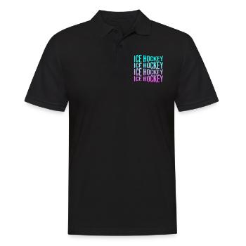Eishockey - Männer Poloshirt - Schwarz - Vorne - Kai (181cm)