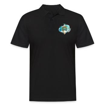 Düsseldorf Deutschland Stadt Skyline Splash Bunt - Männer Poloshirt - Schwarz - Vorne - Kai (181cm)