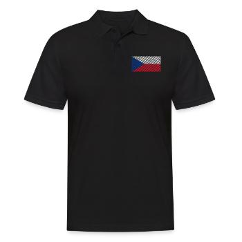 Drapeau de la République tchèque - Polo Homme - noir - Devant - Kai (181cm)