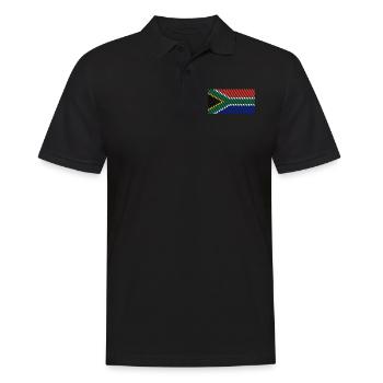 Drapeau de l’Afrique du Sud - Polo Homme - noir - Devant - Kai (181cm)