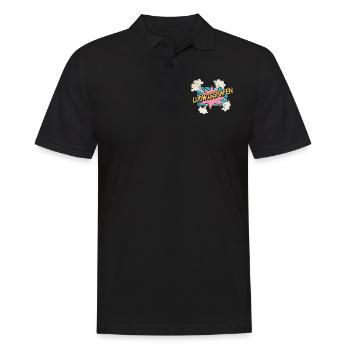 Ludwigshafen Deutschland Stadt Pop Art Comic - Männer Poloshirt - Schwarz - Vorne - Kai (181cm)