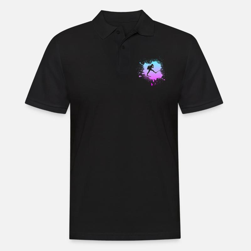 Tauchen - Männer Poloshirt - Schwarz