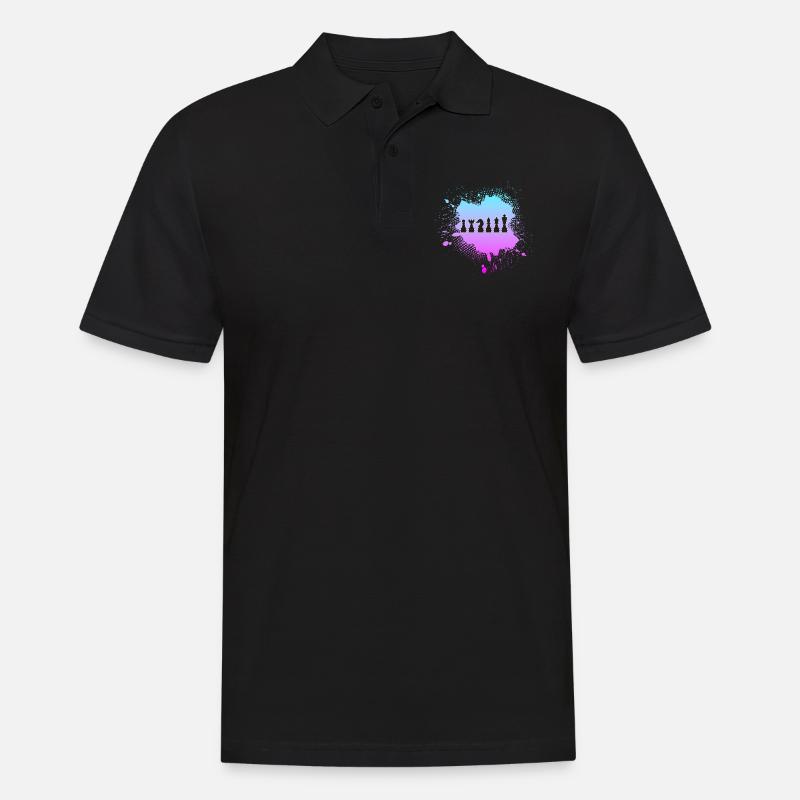 Schach - Männer Poloshirt - Schwarz