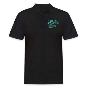 Der Eishockey Papa - Männer Poloshirt - Schwarz - Vorne - Kai (181cm)