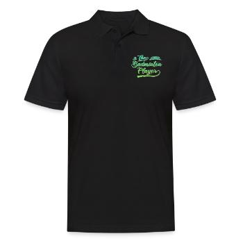 Le joueur de badminton - Polo Homme - noir - Devant - Kai (181cm)