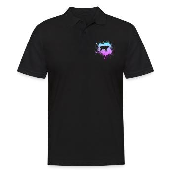 Kuh - Männer Poloshirt - Schwarz - Vorne - Kai (181cm)