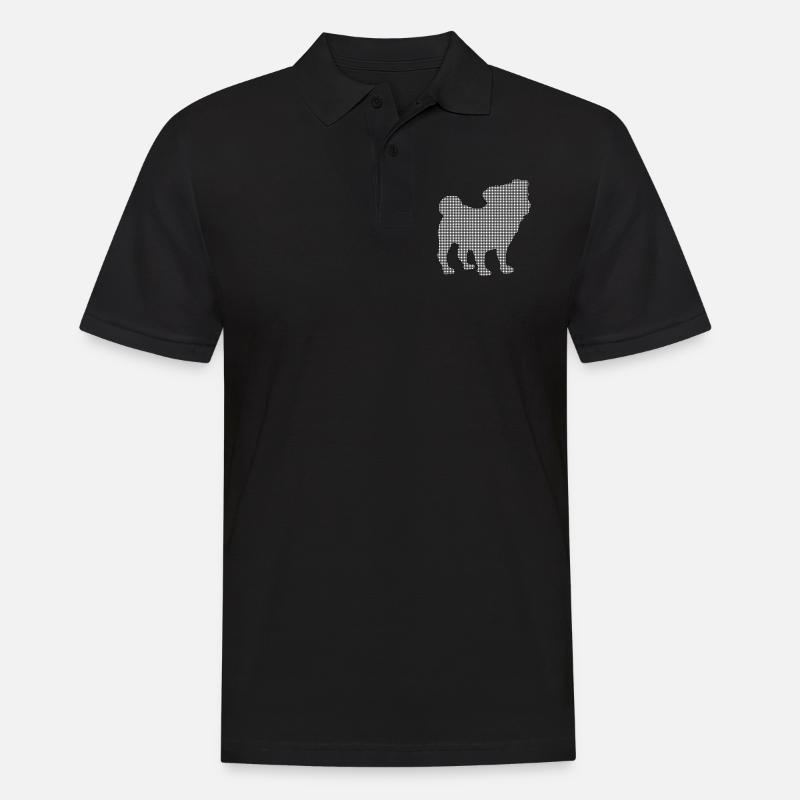 Mops - Männer Poloshirt - Schwarz