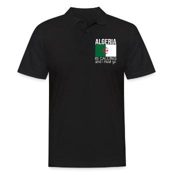 Algerien Spruch - Männer Poloshirt - Schwarz - Vorne - Kai (181cm)