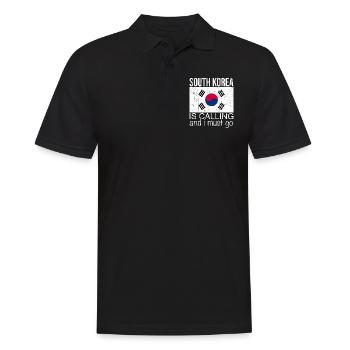 Citation Corée du Sud - Polo Homme - noir - Devant - Kai (181cm)