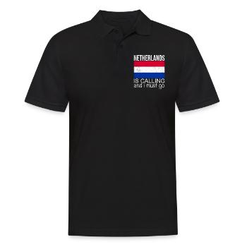 Dicton néerlandais - Polo Homme - noir - Devant - Kai (181cm)