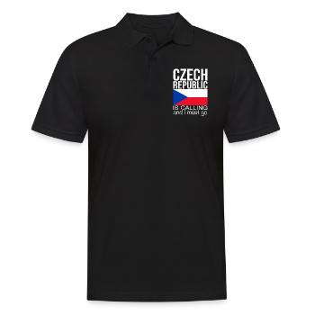 Tchéquie - Polo Homme - noir - Devant - Kai (181cm)
