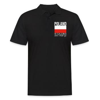Polen Spruch - Männer Poloshirt - Schwarz - Vorne - Kai (181cm)