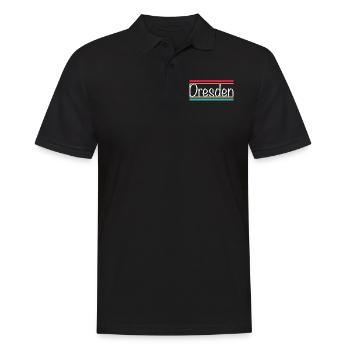 Dresden - Männer Poloshirt - Schwarz - Vorne - Kai (181cm)